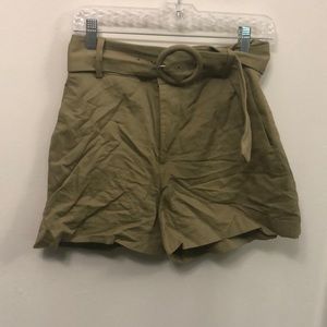High waist ZARA olive green short